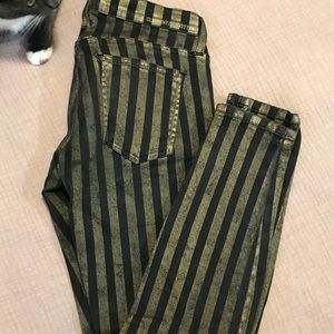Current Elliott Ankle Pinstriped Jeans